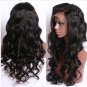 Peruvian Glueless Full Lace Human Hair Wigs with Baby Hair Natural Color No Remy Wavy Hair Size 16