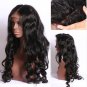 Peruvian Glueless Full Lace Human Hair Wigs with Baby Hair Natural Color No Remy Wavy Hair Size 16