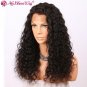 Curly Human Hair Wigs 360 Lace Frontal Wigs Natural Color Brazilian Remy Medium Cap Size 16