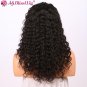 Curly Human Hair Wigs 360 Lace Frontal Wigs Natural Color Brazilian Remy Medium Cap Size 20