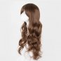 Cosplay Wig Fei-Fiber Show Heat Proof Long Curly Inclined Synthetic Hair Bangs Women Costume
