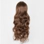 Cosplay Wig Fei-Fiber Show Heat Proof Long Curly Inclined Synthetic Hair Bangs Women Costume