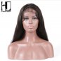 Lace Front Wigs Human Hair Straight Brazilian Remy Hair Natural Color Size 16