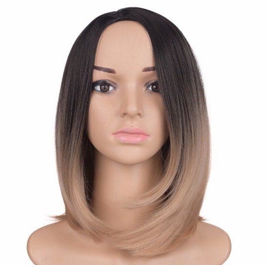 Fiber Wigs High Temperature Synthetic Blond Bob Short Wig Straight Women Wigs