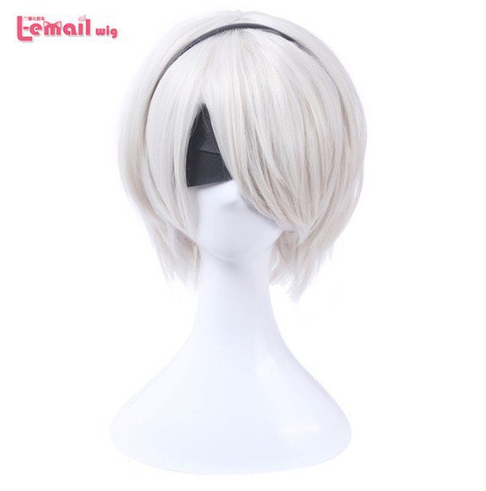 Cosplay Wigs White 30cm / 11.8inch Men Women Heat Resistant Synthetic Hair Perucas Cosplay Wig