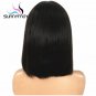 Lace Front Human Hair Wigs For Black Women Peruvian Remy Straight Pre Plucked Short Bob Wigs 12 inch