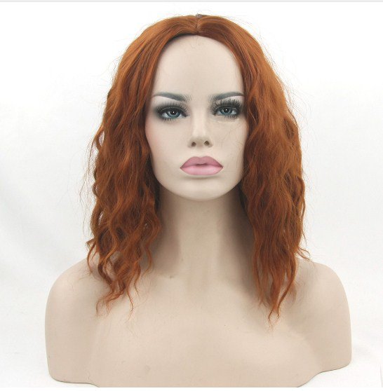 Curly Women Medium Part Cosplay None Lace High Temperature Synthetic Fiber Wigs