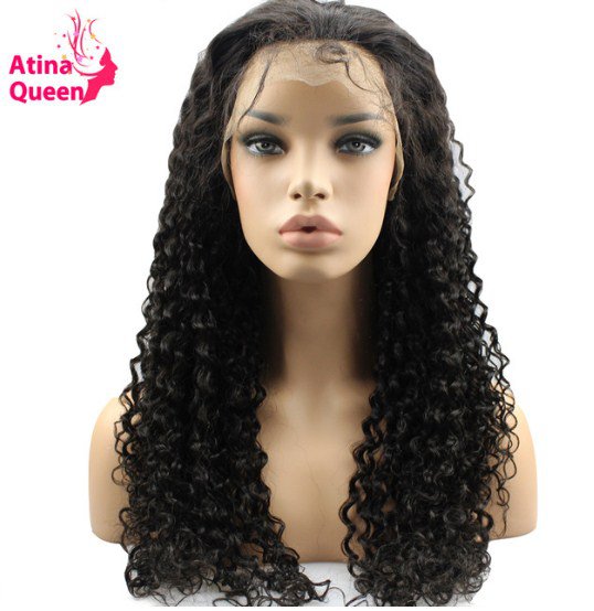 Lace Front Human Hair Wigs with Black Baby Hair for Women Pre Plucked Curly Wig 24  inch