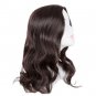 Fei-Show Wig Heat Resistant Synthetic Medium Dark Brown Line Part Curly Cosplay Hair