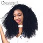Human Hair Wigs With Kinky Baby Hair Curly Wigs For Women Black Natural 16 inch