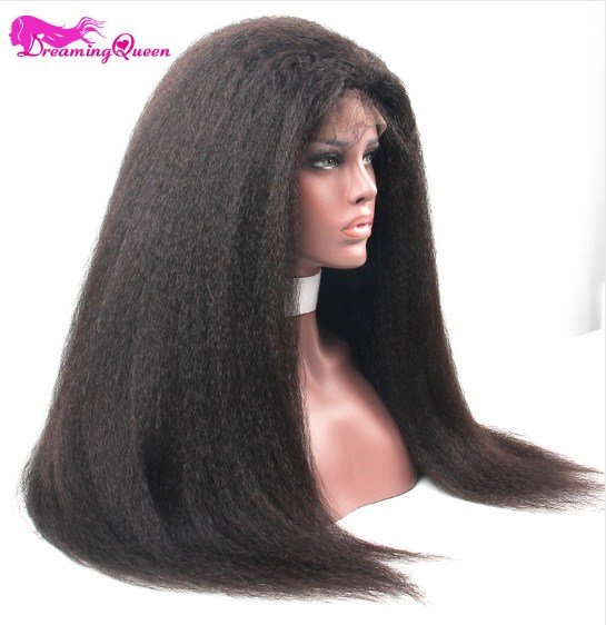 Straight curly Glueless Wig Front Human Hair Lace Wigs for Black women with Baby Hair  20 inch