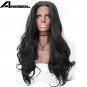 Resistant Fiber Hair Natural Hairline Glueless Body Wave Wig Synthetic Long Front Lace Wig  20 inch