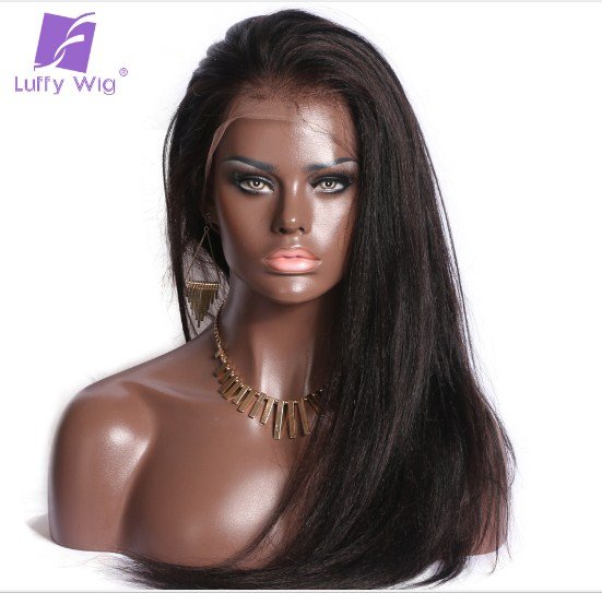 Straight Brazilian Lace Front Human Hair Wigs With Baby Hair For Women 16 inch