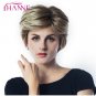 High Temperature Synthetic Fiber Wigs For Black / White Women Natural Short Wig