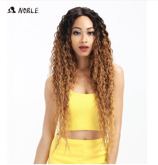 Wig Lace Front Hair 30 Inches Long Wavy Red Synthetic Wigs For Black Women