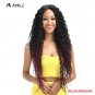 Wig Lace Front Hair 30 Inches Long Wavy Red Synthetic Wigs For Black Women