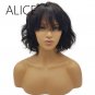 Wig 130 Density Brazilian Remy Lace Human Hair Short Front Wigs For All Women 12 inch