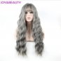 Curly Wig Curly Synthetic Wigs Matte gray color 26 inches High temperature Fiber wig