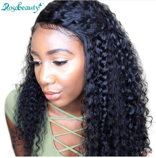 Lace Frontal Wigs Deep Wave Pre Plucked Lace Wig 100% Remy Hair Human Hair Wig 20 inch