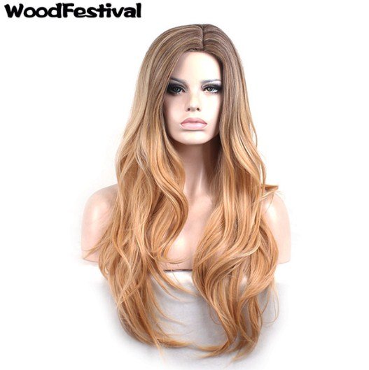 hair wigs heat resistant synthetic wigs long wavy wig woman black gray wig