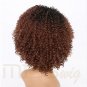 WIG Black Ombre Brown Short Kinky Curly Wigs For Black Women Synthetic Afro Hair