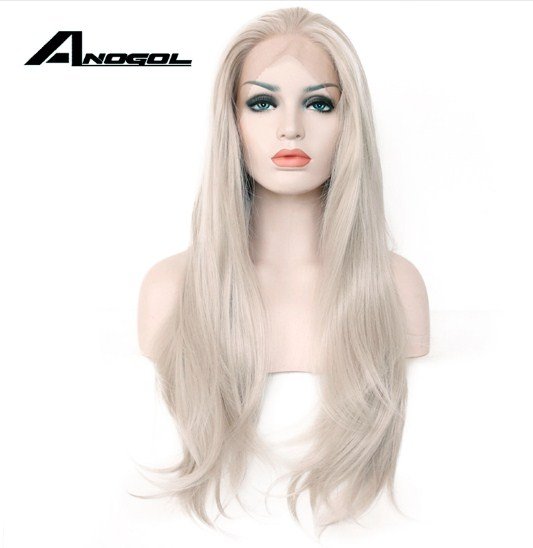 High Temperature Heat Resistant Fiber Synthetic Lace Front Wig 18 inches