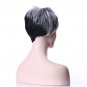 Tones Gray Wig Natural Short Curly Synthetic Hair Wig 2 Colors Available