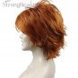 Synthetic Fake Wigs Brown Black Blonde Short Wavy Fluffy Layered Cut Wigs With Bangs