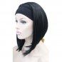 Medium length Natural Straight 3/4 Wigs Black/Blonde Women's Headband Wig