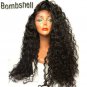 Curly Synthetic Lace Front Wig High Temperature Heat Resistant Heavy Density 26 inches