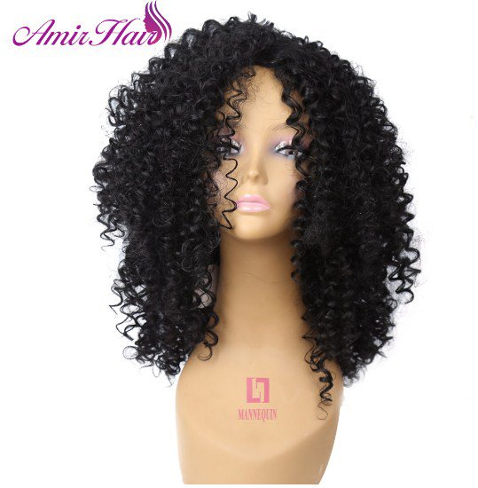 Long afro Kinky Curly Synthetic wig for Women With Baby Hair wigs cosplay perruque