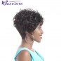Curly Human Hair Wigs For Black Women Remy Hair Natural Color Short Wigs