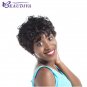 Curly Human Hair Wigs For Black Women Remy Hair Natural Color Short Wigs