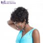 Curly Human Hair Wigs For Black Women Remy Hair Natural Color Short Wigs