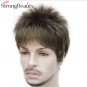 Synthetic Short Black Brown Gold Boy Wig Men Students Hair Cosplay Wigs