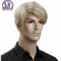 Short Blonde Male Synthetic Wigs American European 6 Inch Straight Men Wig