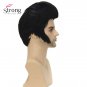 Black Short Cosplay Wig Resistant Synthetic costume Hair Wigs for men