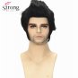 Black Short Cosplay Wig Resistant Synthetic costume Hair Wigs for men