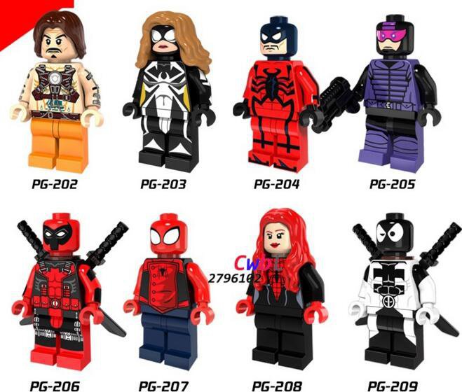 Homecoming Paladin Venom Minifigures Lego Deadpool Spider Man Compatible toys