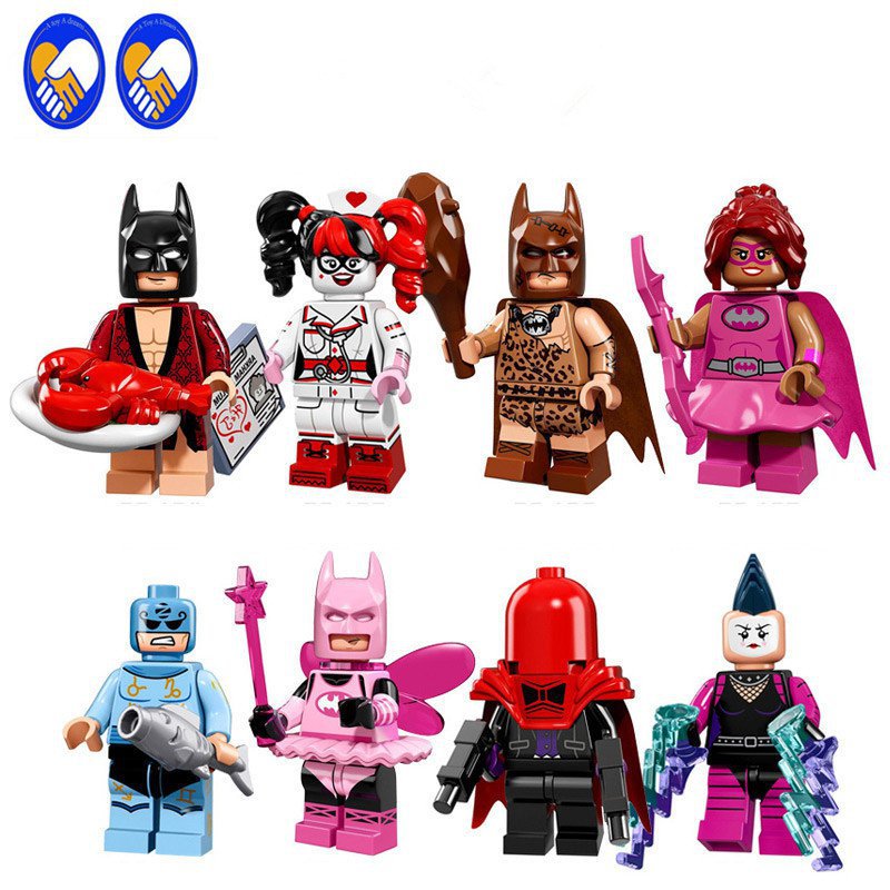 Batman Joker Harley Quinn Barbara Catwoman Red Mask Nurse Compatible Lego DC Minifigures