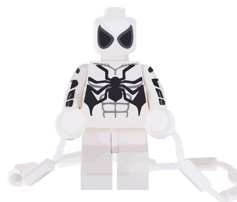 white spider man lego marvel