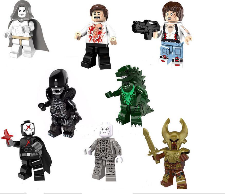 Alien Godzilla Thor minifigures Movie series Lego Minifigures ...