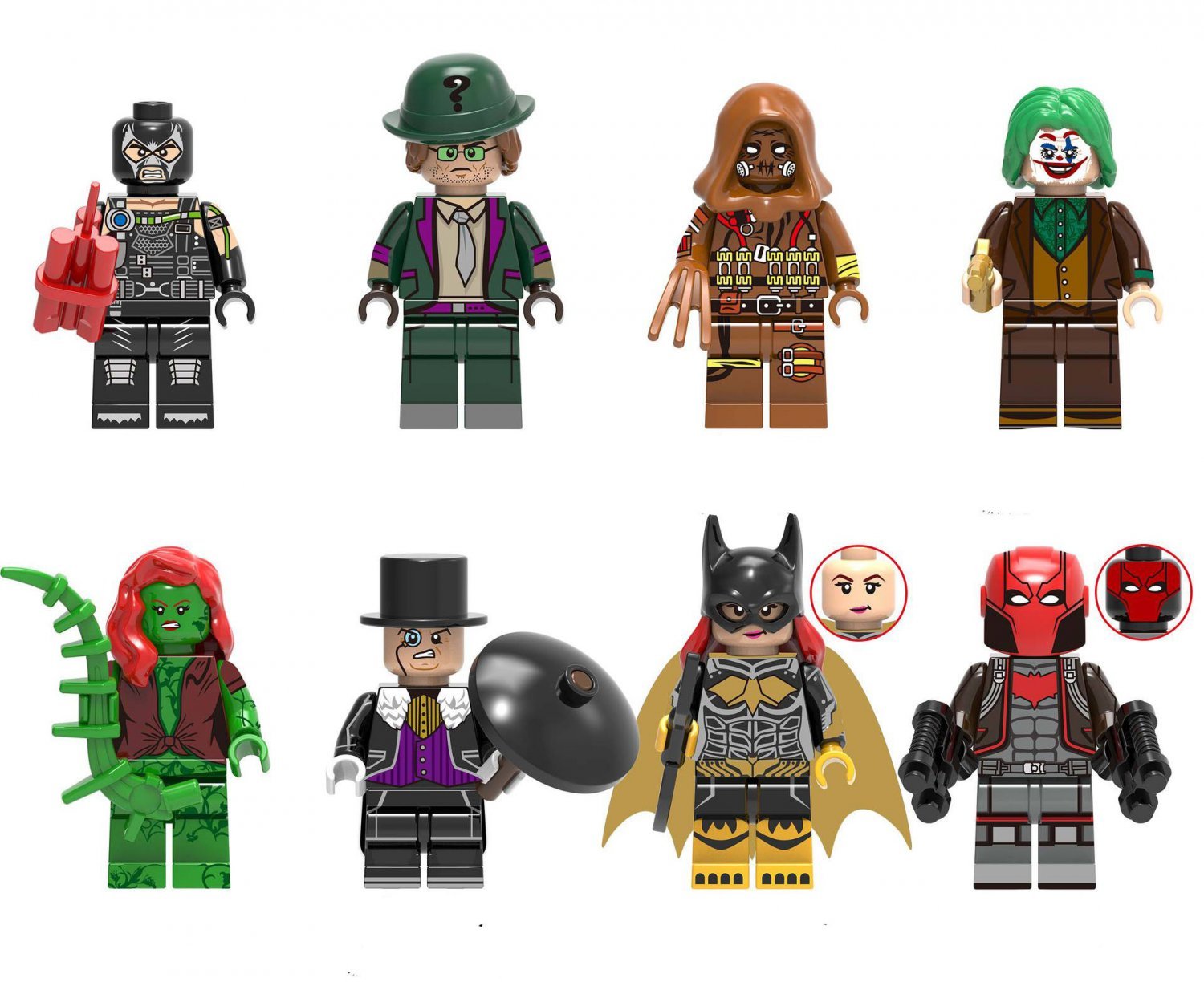 Batwoman Red Hood Poison Ivy Minifigures Lego Compatible DC Super Heroes sets