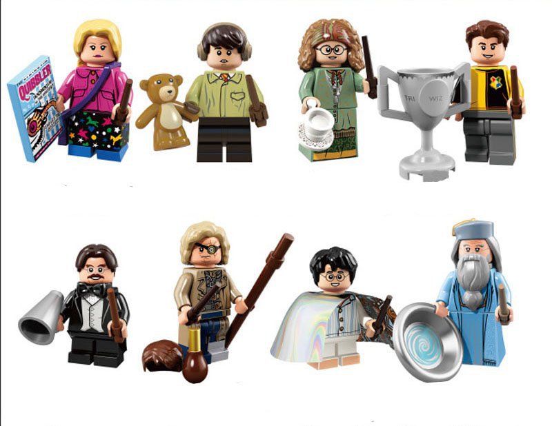Luna Lovegood Professor Flitwick Minifigures Lego Compatible Harry Potter sets