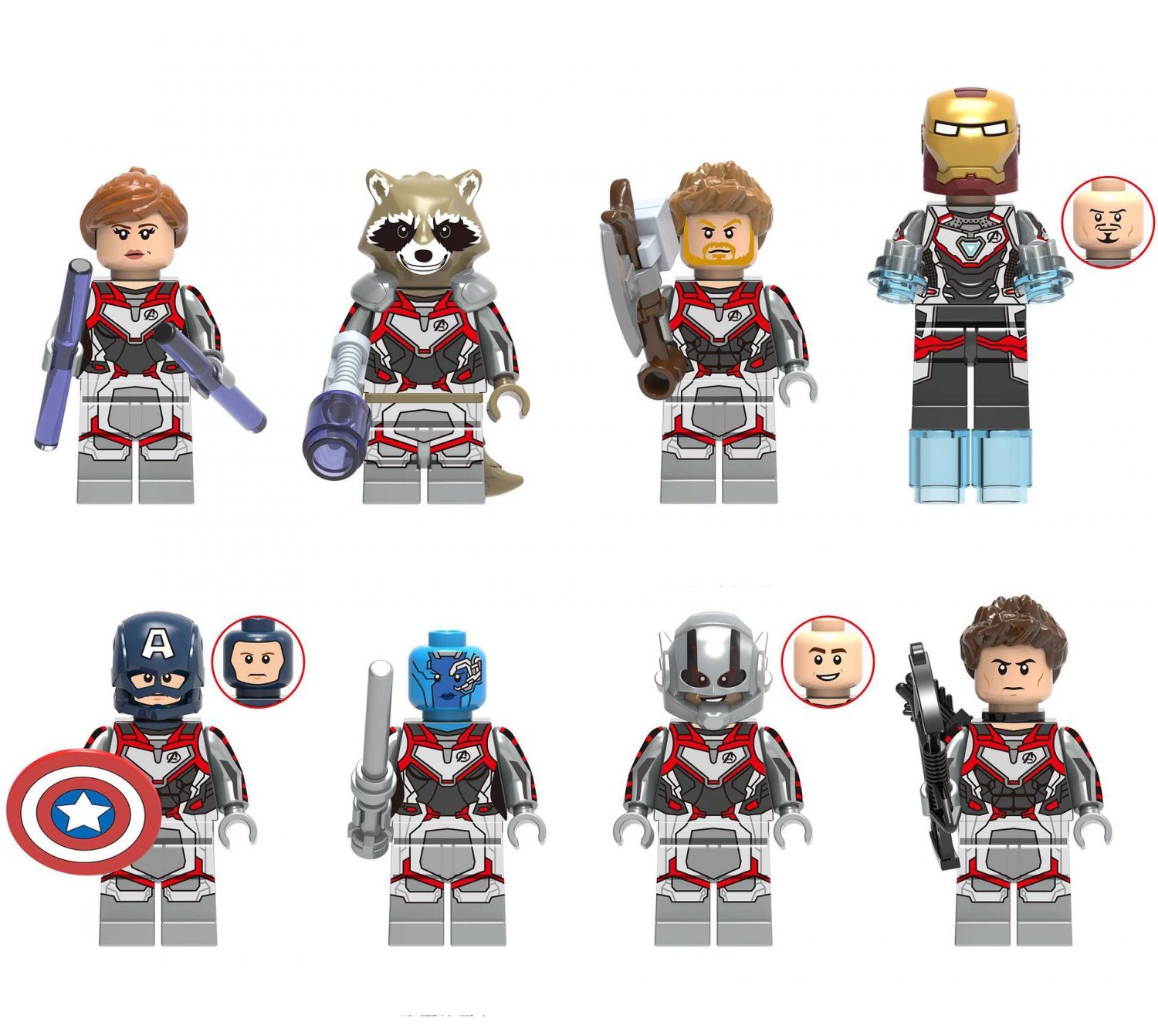 Heroes Hawkeye Ant-Man Nebula Quantum suit Minifigures Lego Compatible Avengers 2019