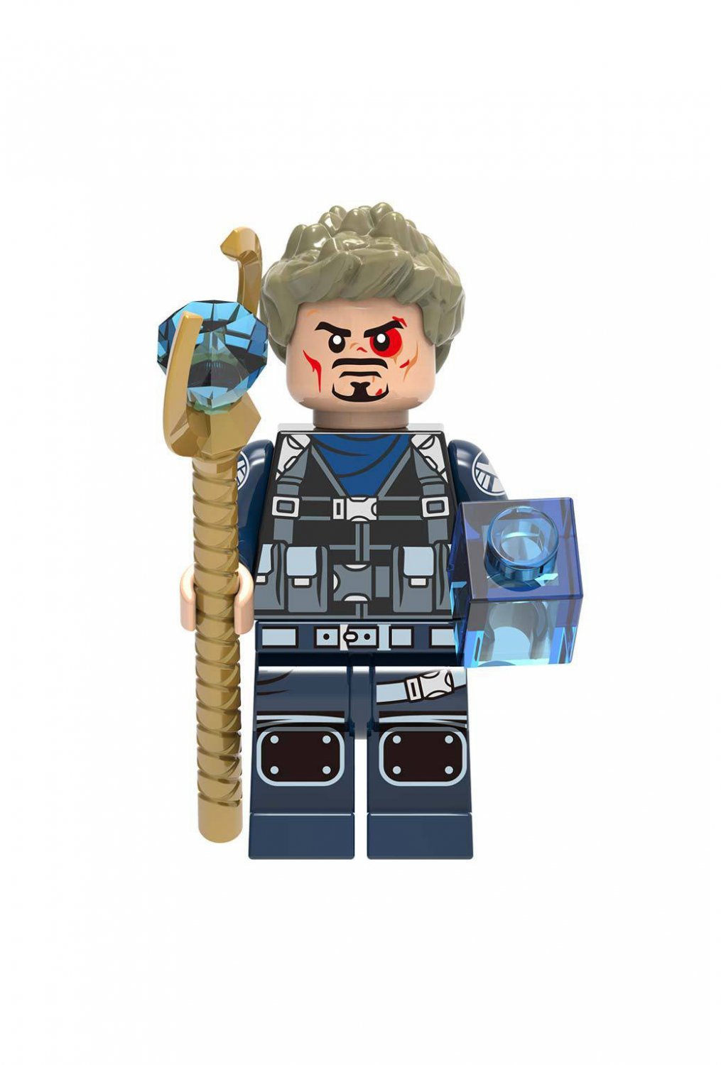 Tony Stark Chitauri scepter Minifigures Lego Compatible Iron Man Toy
