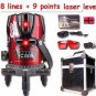 Laser Level 8 Lines 9 Point 360 Rotary Cross Battery Detector WAL01 Outdoor Mode