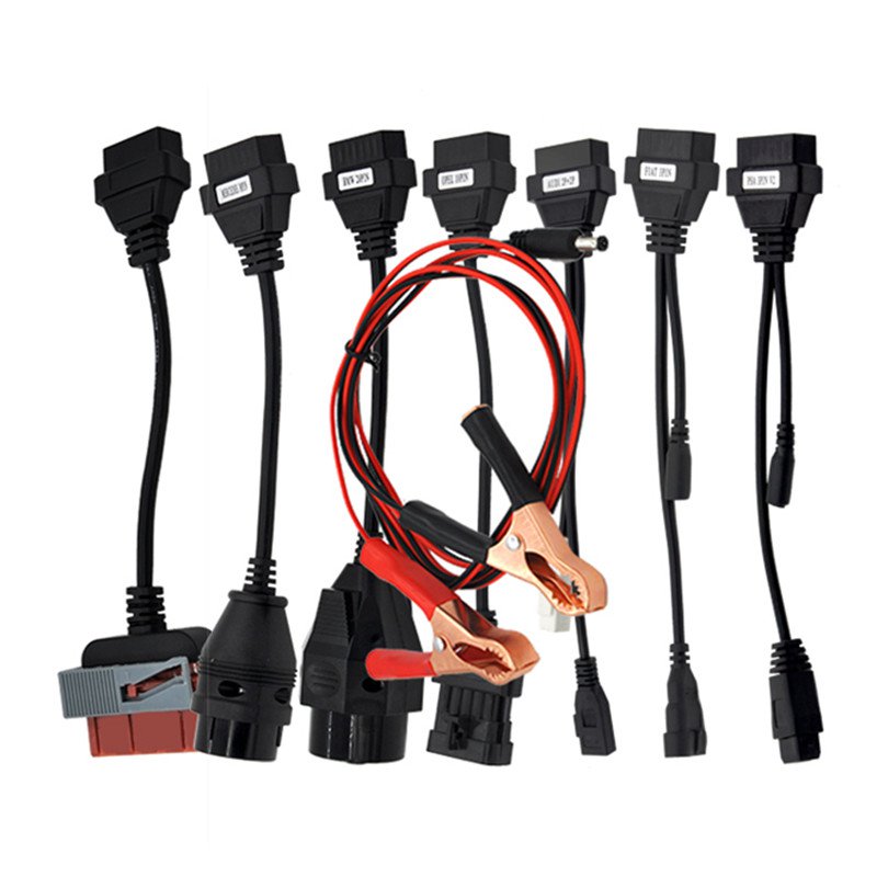 8 Car Cables OBD Kit For Delphi Autocom VCI TCS OBD2 PSA FIAT OPEL BMW AUDI Benz