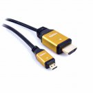 HDMI to Micro Cable Type A D 30cm 1ft Male Adapter HD 1080p Gold Plated Kindle