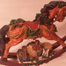 CHRISTMAS THEME ROCKING HORSE 11"h X 16"L